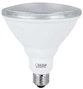 Feit Electric PAR3875/10KLED/2 LED Bulb, Flood/Spotlight, Weatherproof, PAR38 Lamp, 75 W Equivalent, Non-Dimmable, Clear