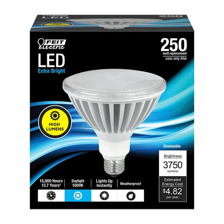 Feit Electric PAR38DM/3750/5K/LED High-Output Reflector LED Bulb, PAR38 Lamp, 250 W Equivalent, E26 Medium Lamp Base
