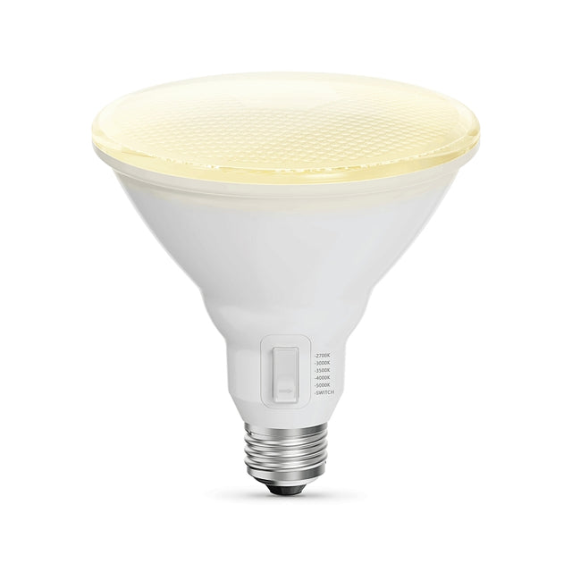 Feit Electric PAR38DM/6WYCA/2 LED Bulb, PAR38 Lamp, 90 W Equivalent, E26 Medium Lamp Base, Dimmable, White