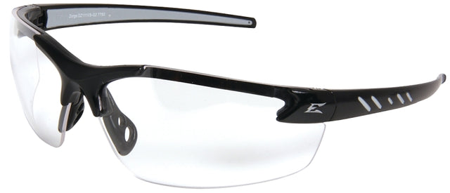 Edge Zorge G2 Series DZ111-G2/DZ111 Safety Glasses, Unisex, 65 mm W Lens, Polycarbonate Lens, Nylon Frame, Black Frame