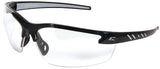 Edge DZ111-G2/DZ111 Non-Polarized Safety Glasses, Clear Lens, Black Frame, Unisex, Polycarbonate Lens, Nylon Frame
