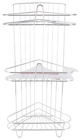 Simple Spaces SS-SC3-29-CH-3L Shower Caddy, 3-Shelf, 11-5/8 in OAW, 23-1/4 in OAH, 8-1/4 in OAD, 10 lb
