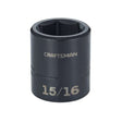 Craftsman 15/16 in. X 1/2 in. drive SAE 6 Point Shallow Socket 1 pc