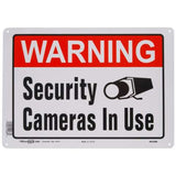 HILLMAN English White Security Sign 10 in. H X 14 in. W, Pack of 6
