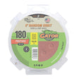 Gator 4348 Sanding Disc, 5 in Dia, 180 Grit, Extra Fine, Aluminum Oxide Abrasive, Fiber Backing, 8-Hole