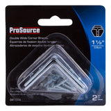 ProSource BH-604PS Corner Brace, 1-1/2 in L, 1-1/2 in W, 1-1/2 in H, Steel, Zinc-Plated, 2 mm Thick Material