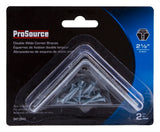 ProSource BH-606PS Corner Brace, 2-1/2 in L, 2-1/2 in W, 2-1/2 in H, Steel, Zinc-Plated, 2 mm Thick Material