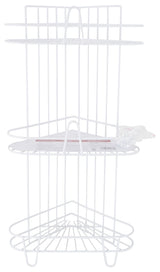 Simple Spaces SS-SC3-29-PE-3L Shower Caddy, 3-Shelf, 11-5/8 in OAW, 23-1/4 in OAH, 8-1/4 in OAD, 10 lb