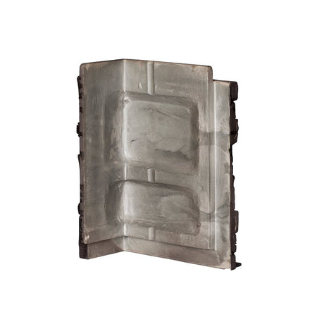 DuraKwik Stone 310VAC Siding Corner, 13 in L, 10 in W, 4 in Thick, Interlocking Edge, Stacked Stone Profile, Volcano Ash