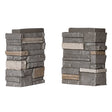DuraKwik Stone 310SNC Siding Corner, 13 in L, 10 in W, 4 in Thick, Interlocking Edge, Stacked Stone Profile