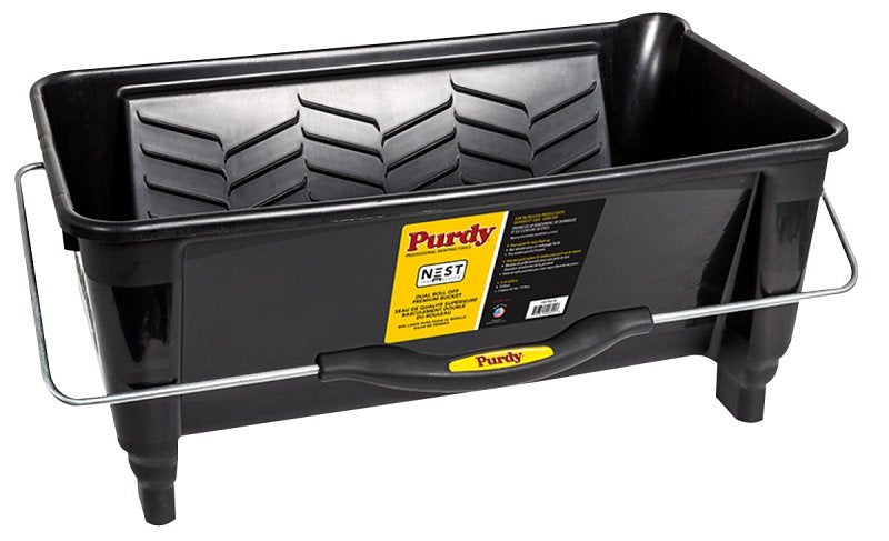 Purdy NEST 140796018 Dual Roll-Off Bucket, 5 gal Capacity, Polypropylene, Black, Ergonomic Handle