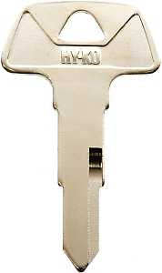 Hy-Ko 11010HD74 Key Blank, Brass, Nickel, For: Honda's Motorcycle, HD74 Key Number, Pack of 10