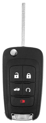 Hy-Ko 18GM710 Chip Flip Key, 5-Button, Brass/Plastic, Black