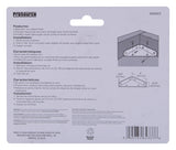 ProSource 22492ZCB-PS Corner Brace, 4 in L, 4 in W, 5/16 in H, Steel, Zinc-Plated, 2.5 mm Thick Material