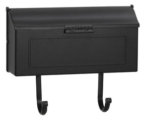 Pro-Df AL361N Standard Mailbox, 500 cu-in, Aluminum, Powder-Coated, Black, 16 in W, 4 in D, 13 in H