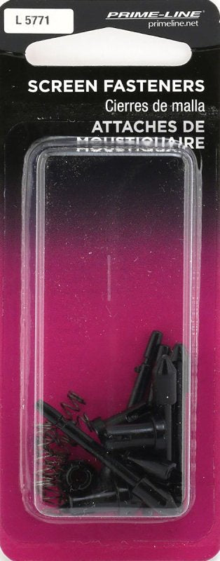 Prime-Line L 5771 Snap-On Window Screen Plunger Bolt, Nylon, Black