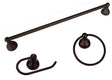 Boston Harbor 5003ORB Bath Hardware Set, Steel/Stainless Steel/Zinc, Oil-Rubbed Bronze, 3 -Piece, For: Bathroom