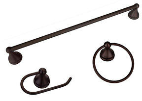 Boston Harbor 5003ORB Bath Hardware Set, Steel/Stainless Steel/Zinc, Oil-Rubbed Bronze, 3 -Piece, For: Bathroom