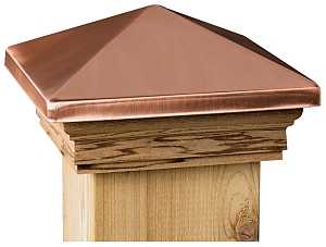 Maine Ornamental 72217 Post Cap, High Point Top, 4 in L, 4 in W, Cedar Wood