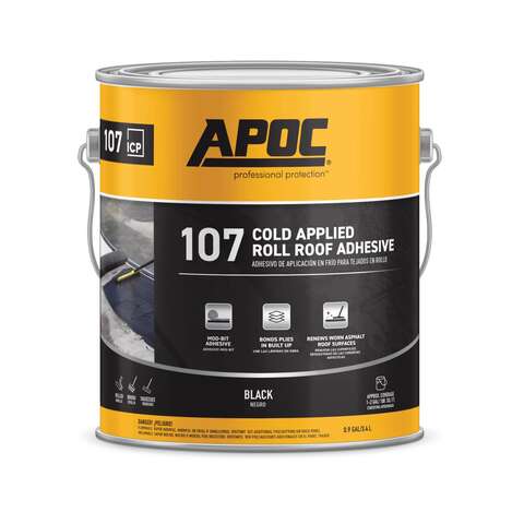 APOC Gloss Black Asphalt Roll Roofing Adhesive 1 gal, Pack of 4 ...