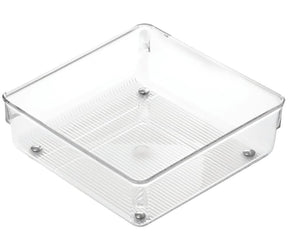 iDESIGN LINUS 52630 Drawer Organizer, Plastic, Clear, 6 in OAL, 2 in OAH, 6 in OAW, Pack of 6