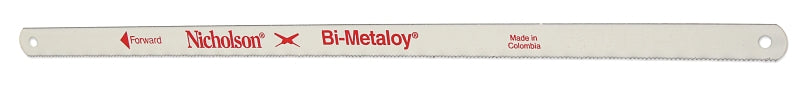 Crescent Nicholson Bi-Metaloy NF1218 Series 62723N-02 Replacement Hacksaw Blade, 1/2 in W, 12 in L, 18 TPI, Pack of 10