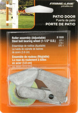 Prime-Line D 1533 Roller Assembly, 1-1/2 in L x 13/16 in W x 1-3/16 in H Dimensions, 1-1/2 in Dia Roller, Steel