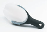 Good Grips 1067686 Scoop, 8 oz Volume, 11 in L, Plastic, Black/Clear