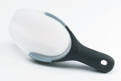 Good Grips 1067686 Scoop, 8 oz Volume, 11 in L, Plastic, Black/Clear
