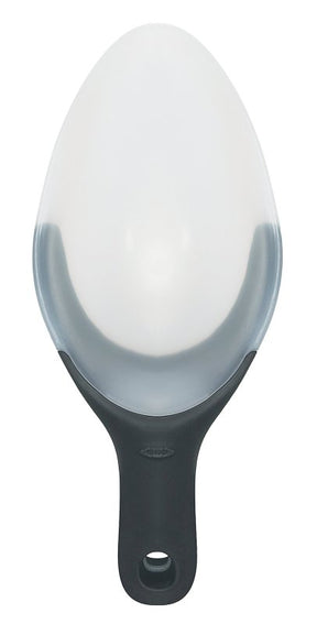 Good Grips 1067686 Scoop, 8 oz Volume, 11 in L, Plastic, Black/Clear