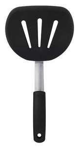 Good Grips 1071533 Pancake Turner, 6 in W Blade, 12 in OAL, Silicone Blade, Black/Silver