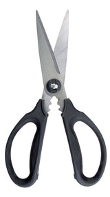 Good Grips 1072121 Kitchen and Herb Scissors, Stainless Steel Blade, Plastic Handle, Black, 8-3/4 in OAL