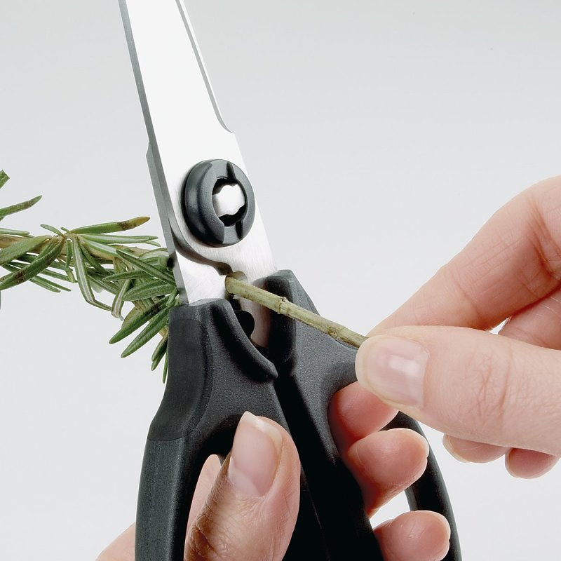 Good Grips 1072121 Kitchen and Herb Scissors, Stainless Steel Blade, Plastic Handle, Black, 8-3/4 in OAL