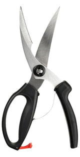 Oxo 1072292 Poultry Shears, Stainless Steel Blade, Plastic Handle, Black, 9-1/2 in OAL