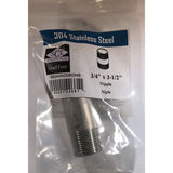 Smith-Cooper 3/4 in. MPT Stainless Steel 3-1/2 in. L Nipple