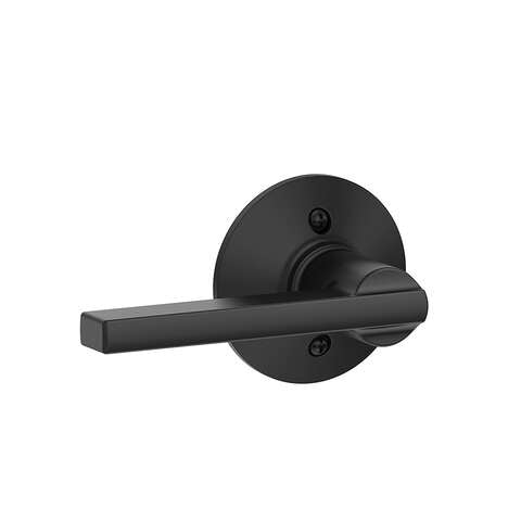 Schlage F Series Latitude Matte Black Dummy Door Knob 1-3/4 in.