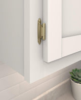 Amerock BPR3429BBZ Cabinet Hinge, 110 deg Hinge Opening, Self-Closing Close, Golden Champagne