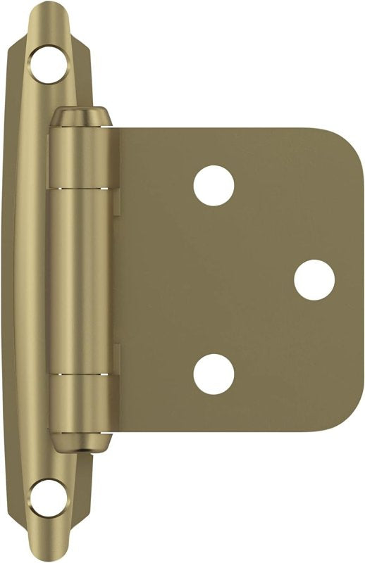 Amerock BPR3429BBZ Cabinet Hinge, 110 deg Hinge Opening, Self-Closing Close, Golden Champagne