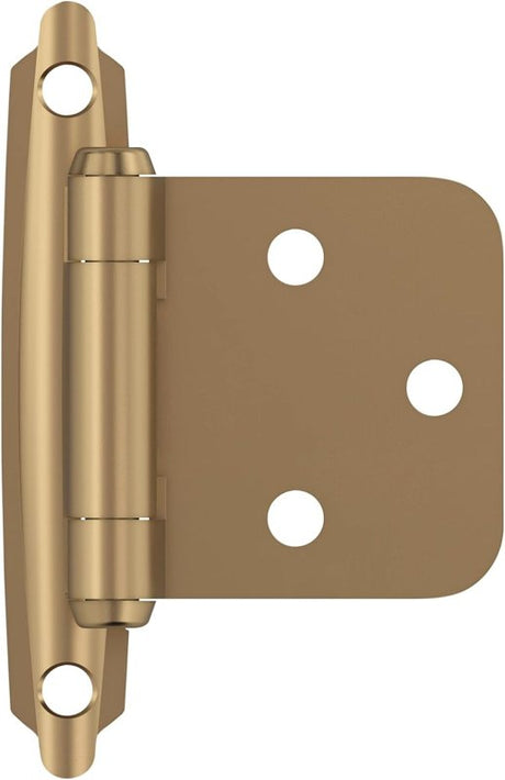 Amerock BPR3429CZ Cabinet Hinge, 110 deg Hinge Opening, Self-Closing Close, Champagne Bronze