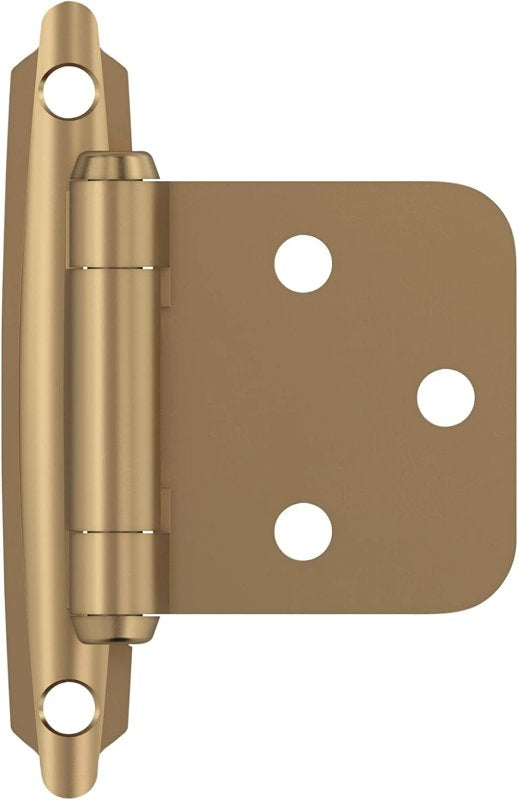 Amerock BPR3429CZ Cabinet Hinge, 110 deg Hinge Opening, Self-Closing Close, Champagne Bronze