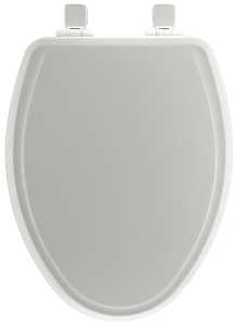 Mayfair 147SLOW-000 Toilet Seat, Elongated, Molded Wood/Plastic, White