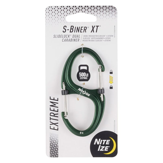 DUAL CARABINER AL FRT GRN NO4
