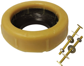 Keeney K836-4 Toilet Wax Gasket Kit, Brass, Honey Yellow, For: 3 in, 4 in Drain Pipes