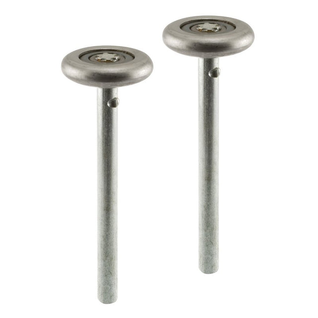 Prime-Line GD 52212 Door Roller, 4-1/8 in L Axle, 1-7/8 in Dia Roller, 7/16 in W Roller, Galvanized Steel, Silver