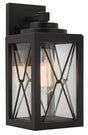 Boston Harbor 0387-WD Outdoor Wall Lantern, 60 W, 120 V, Aluminum, Black, Matte