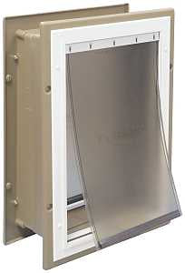 PetSafe HPA11-10920 Pet Door, Aluminum/Plastic, Brown/White