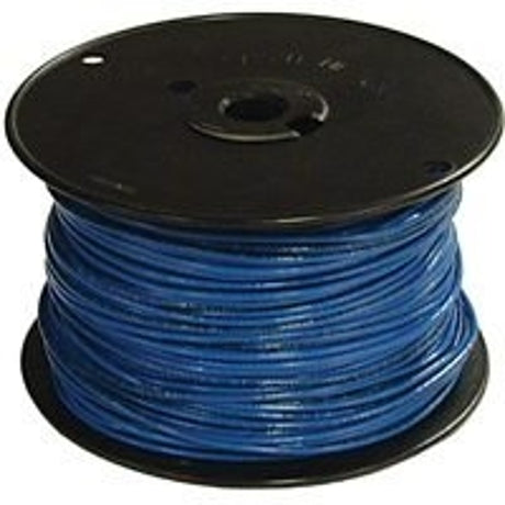 Southwire 10BLU-SOLX500 Series Building Wire, Blue Sheath, 10 AWG Wire, 1-Conductor, 500 ft L, Copper Conductor, Solid