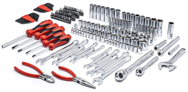 Crescent CTK180 Professional Tool Set, 180-Piece, Alloy Steel, Polished Chrome