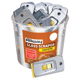 Allway Steel Retractable Glass Scraper, Pack of 50