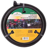 Landscapers Select P174-161102 Soaker Hose, 50 ft L, Plastic Male and Female Couplings, Rubber, Black